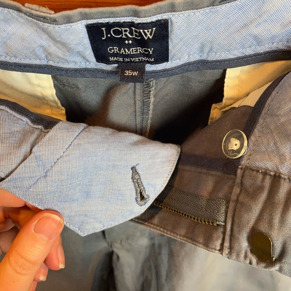 J. Crew Men’s Dusty Blue Flat Front Casual Dress Shorts, 10” Inseam, Size 35w - Picture 5 of 6